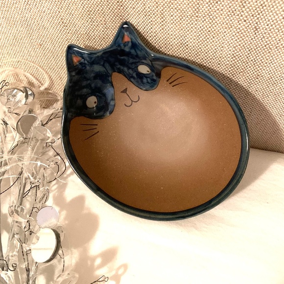 Kotobuki NEW Ceramic Bowl " Tuxie" The Cat Blue - Picture 2 of 9